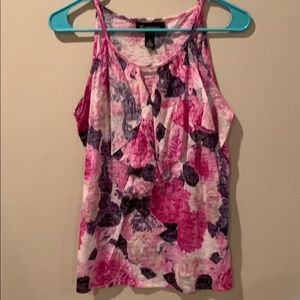 Inc floral tank top. Pink and purple
